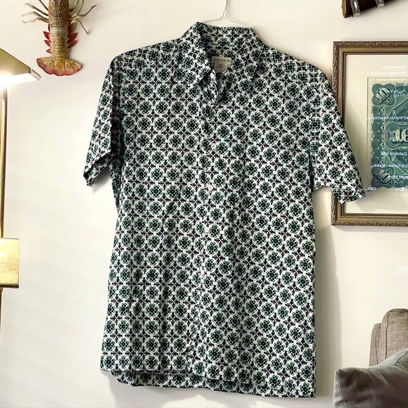 Mens Dries Van Noten (hand printed) short sleeve button up - Picture 1 of 2